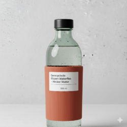 Gerecyclede Glazen Waterfles - Helder Water