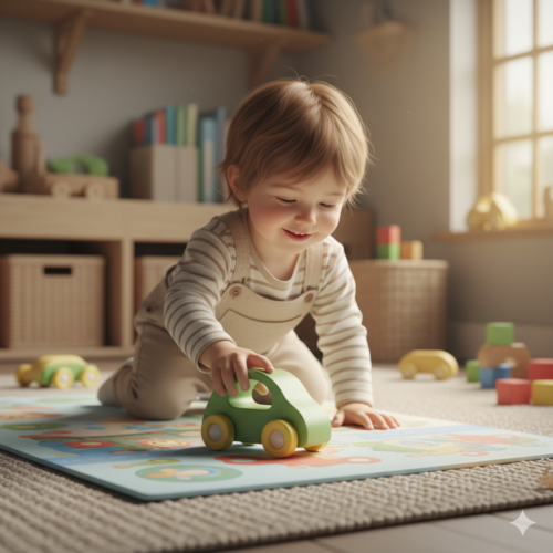 Handgemaakte Houten Speelgoedauto - Bosvriendje