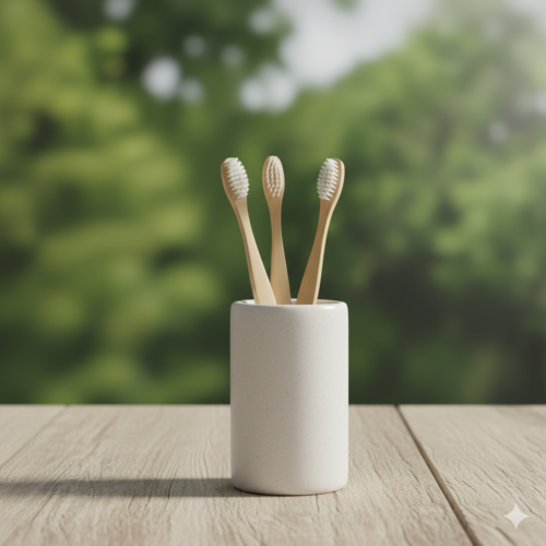 Bamboe Tandenborstel Set - Zorgeloze Lach