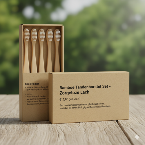 Bamboe Tandenborstel Set - Zorgeloze Lach