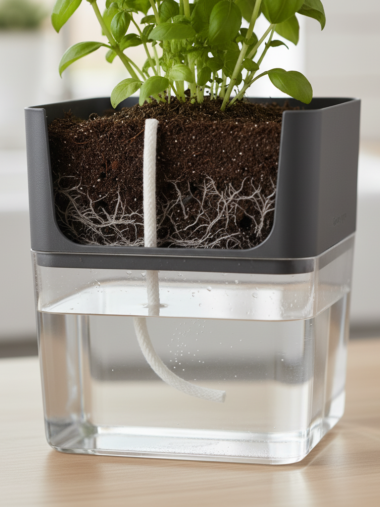 Afbeelding van product: Zelf-Watergevend Kruidenpotje - Groene Vingers