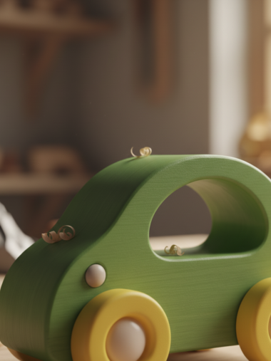 Afbeelding van product: Handgemaakte Houten Speelgoedauto - Bosvriendje