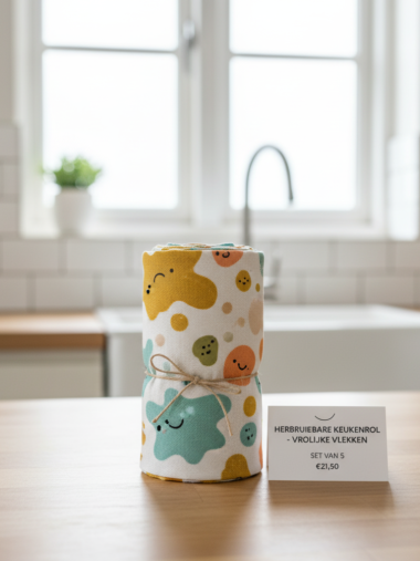 Afbeelding van product: Herbruikbare Keukenrol - Vrolijke Vlekken