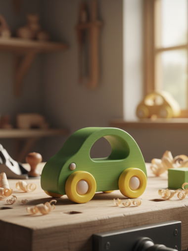 Afbeelding van product: Handgemaakte Houten Speelgoedauto - Bosvriendje