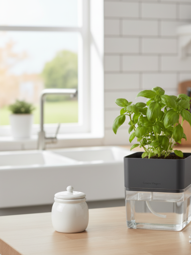 Afbeelding van product: Zelf-Watergevend Kruidenpotje - Groene Vingers