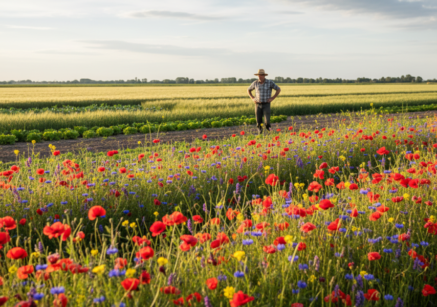 Afbeelding van Biologische Boeren als Bewaarders van Biodiversiteit: Een Groene Revolutie op het Platteland van Bedrijf